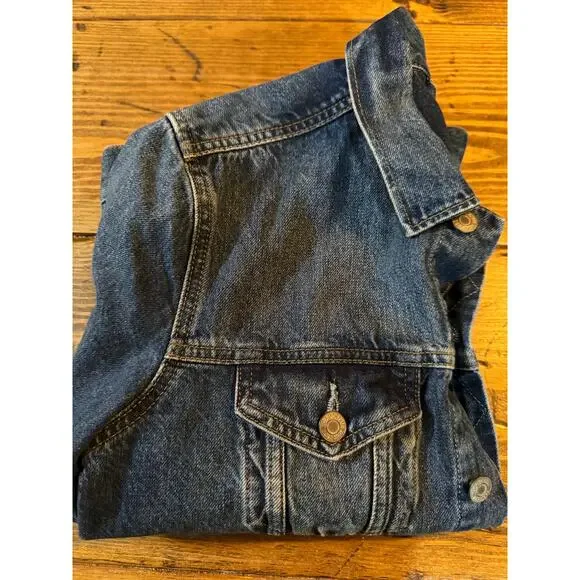 Gap Kids Girl’s XXL Blue Jean Jacket Tomboy Button Down Denim Long Sleeve Unisex - Picture 11 of 11